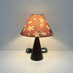 Vintage Look Table Lamp, Shade Diffused Through Fabric, 14 Inch Tall