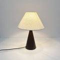 Vintage Look Table Lamp, Shade Diffused Through Fabric, 14 Inch Tall