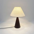 Vintage Look Table Lamp, Shade Diffused Through Fabric, 14 Inch Tall