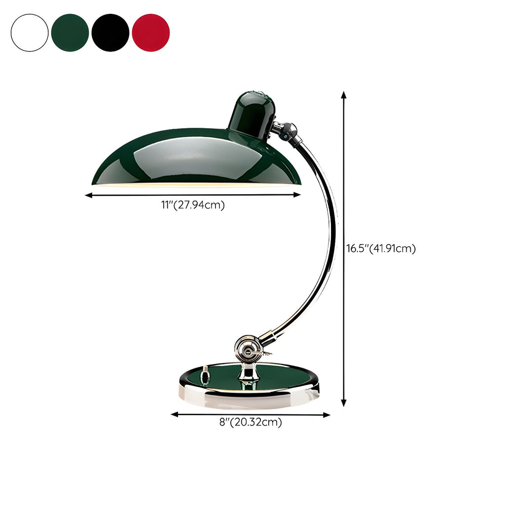 Dimension drawing of this Clérachic desk lamp, with its height and width marked.