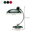 Dimension drawing of this Clérachic desk lamp, with its height and width marked.