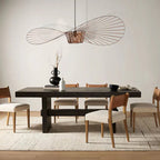 Ribbed Metal Hanging Light With Hat Shape 12-Inch Ceiling Fixture