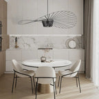 Ribbed Metal Hanging Light With Hat Shape 12-Inch Ceiling Fixture