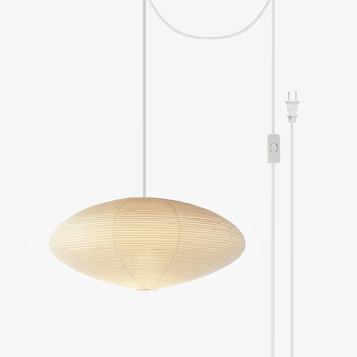 Washi-papir Swag pendellampe, Mulberry-skærm, E26/E27, stik-tilslutning