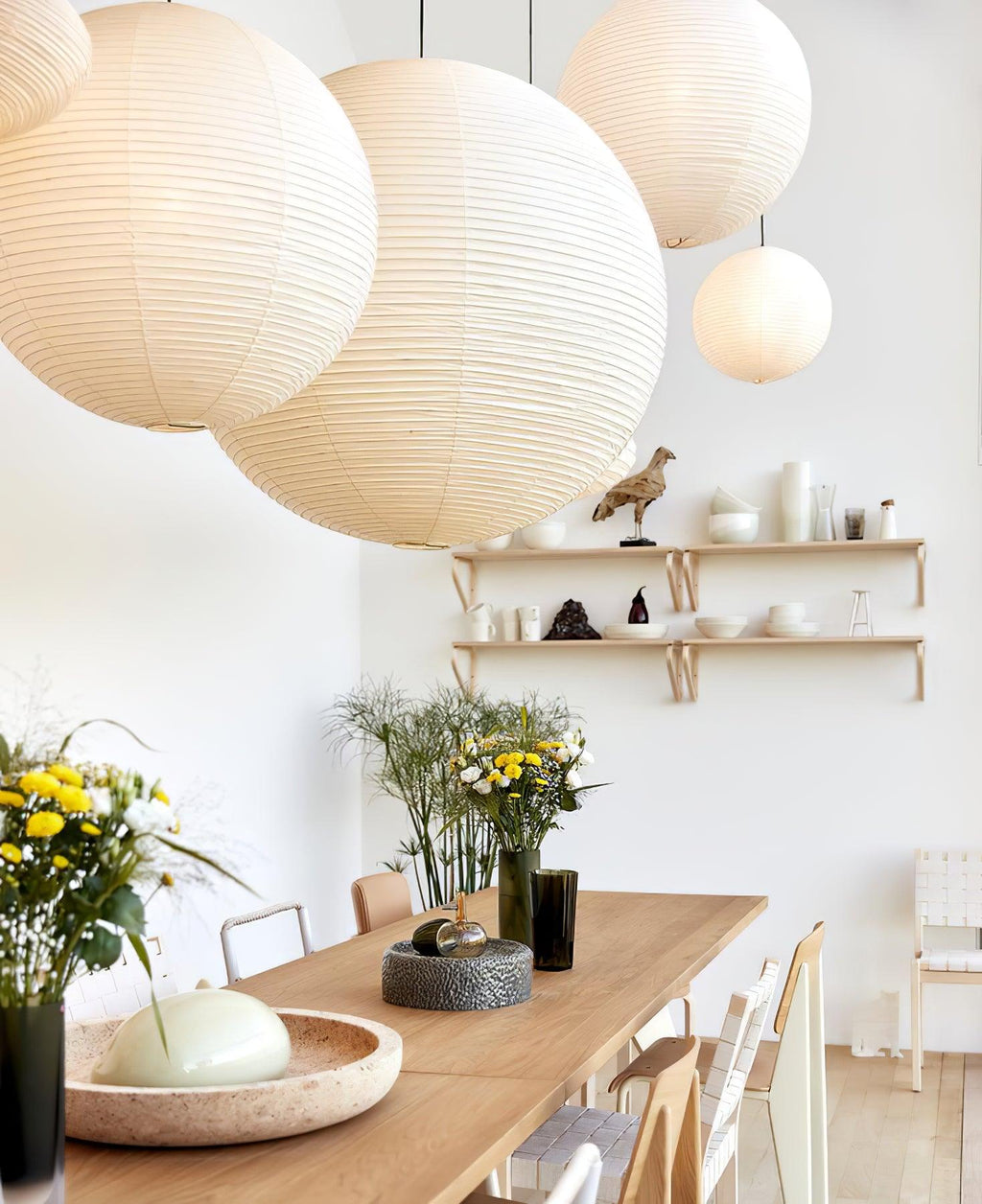Washi-papirpendel, Mulberry-skærm, E26/E27, fastmonteret