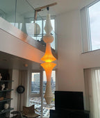 Washi Paper E Pendant Light, Tall Mulberry Shade, E26/E27, Hardwired