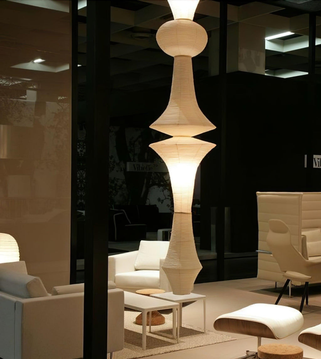 White paper pendant shade with soft translucent glow