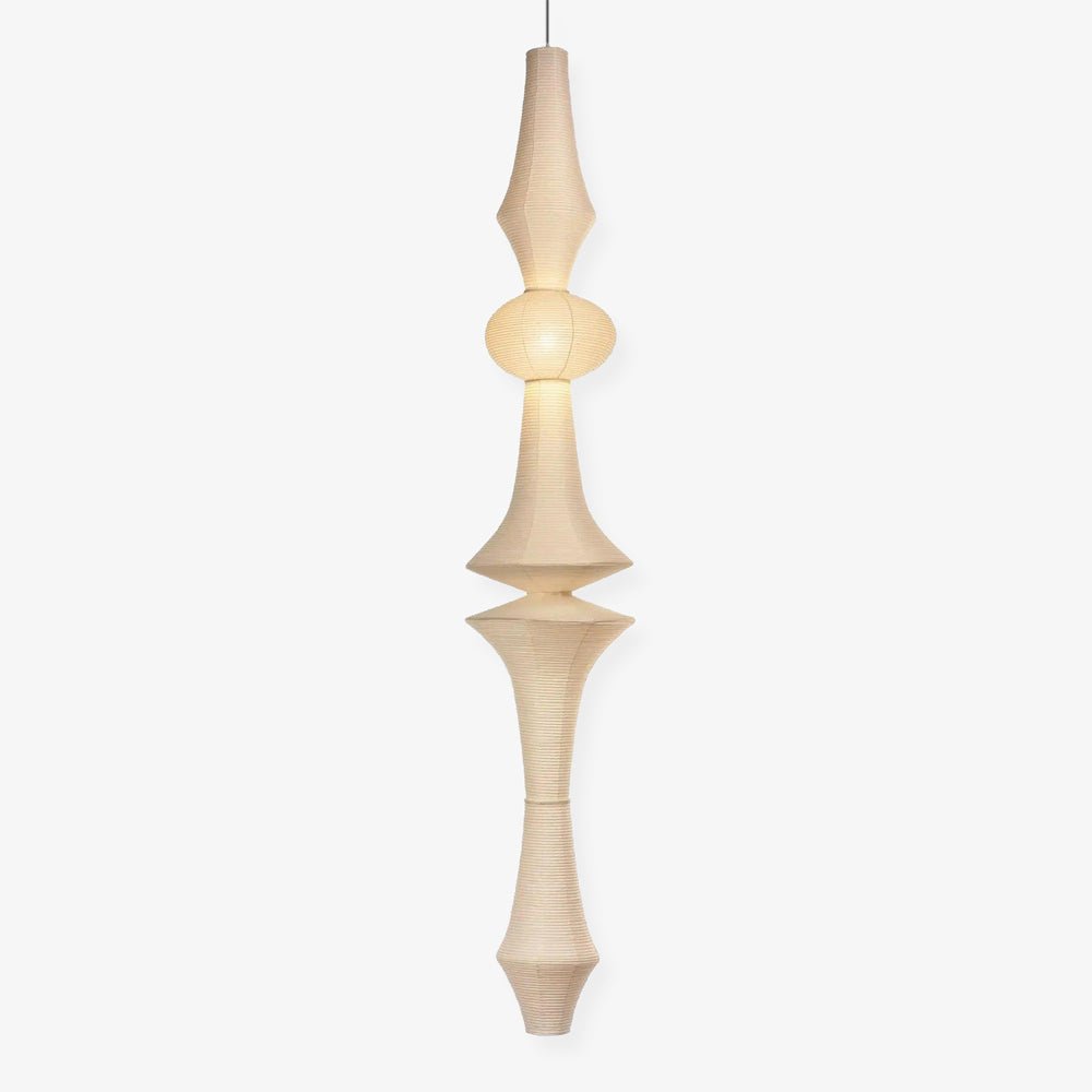 Washi Paper E Pendant Light, Tall Mulberry Shade, E26/E27, Hardwired