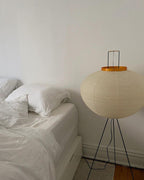 Floor Lamp, Akari Rice Paper Shade, E26/E27, Plug-In, Sculptural