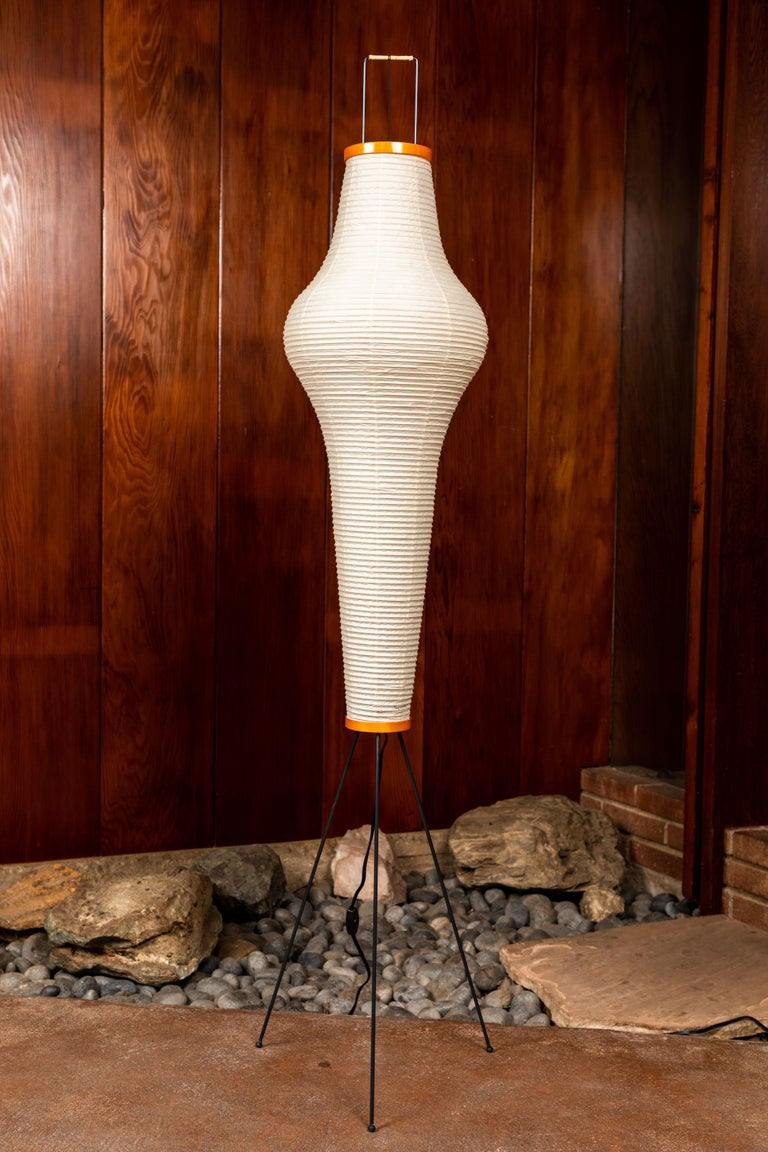 Floor Lamp, Akari Rice Paper Shade, E26/E27, Plug-In, Sculptural