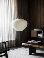 Floor Lamp, Akari Rice Paper Shade, E26/E27, Plug-In, Sculptural