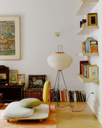 Floor Lamp, Akari Rice Paper Shade, E26/E27, Plug-In, Sculptural