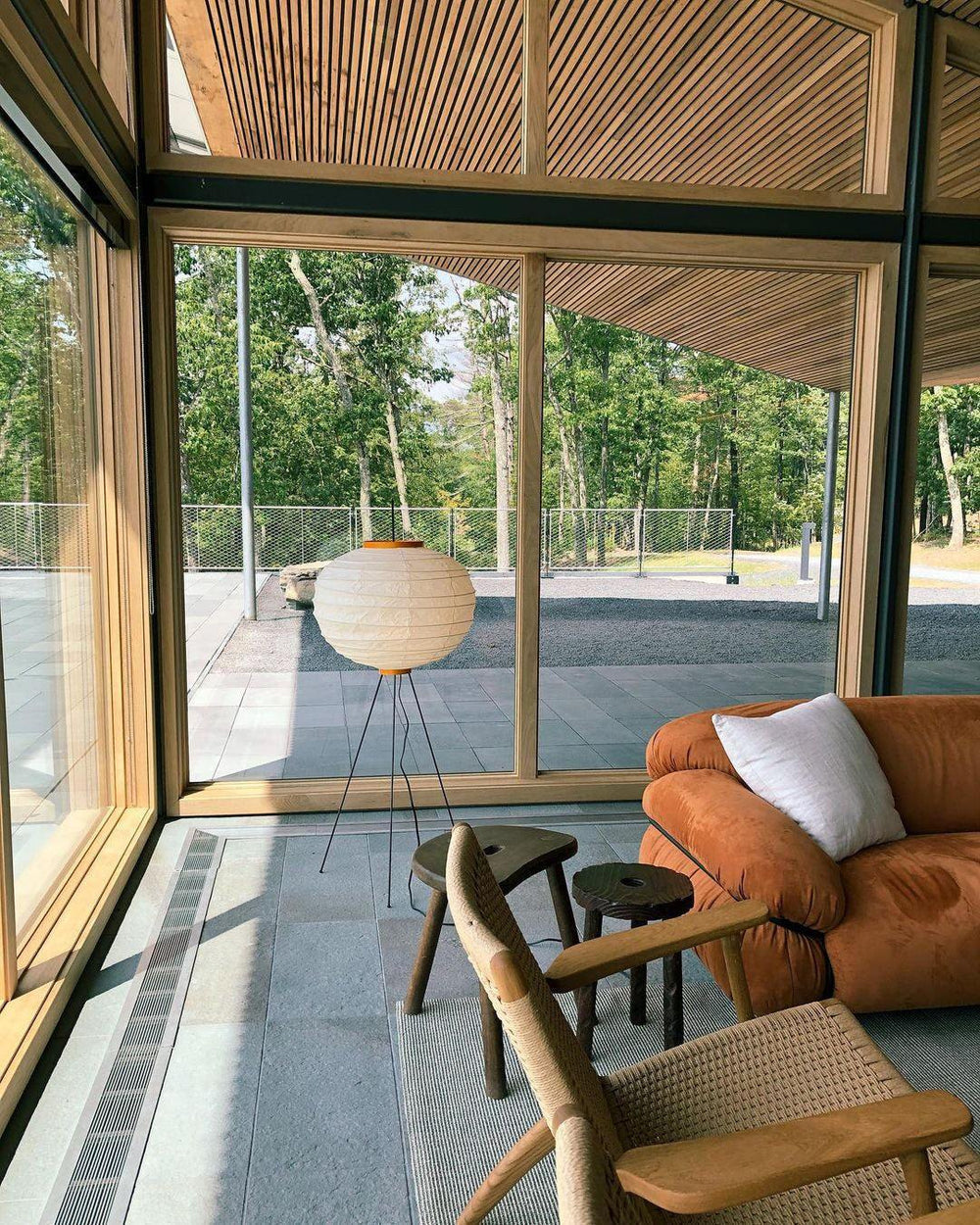 Floor Lamp, Akari Rice Paper Shade, E26/E27, Plug-In, Sculptural