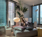 Floor Lamp, Akari Rice Paper Shade, E26/E27, Plug-In, Sculptural