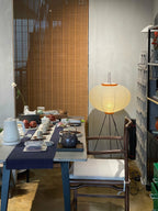 Floor Lamp, Akari Rice Paper Shade, E26/E27, Plug-In, Sculptural