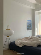 Floor Lamp, Akari Rice Paper Shade, E26/E27, Plug-In, Sculptural