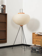Floor Lamp, Akari Rice Paper Shade, E26/E27, Plug-In, Sculptural