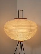 Floor Lamp, Akari Rice Paper Shade, E26/E27, Plug-In, Sculptural