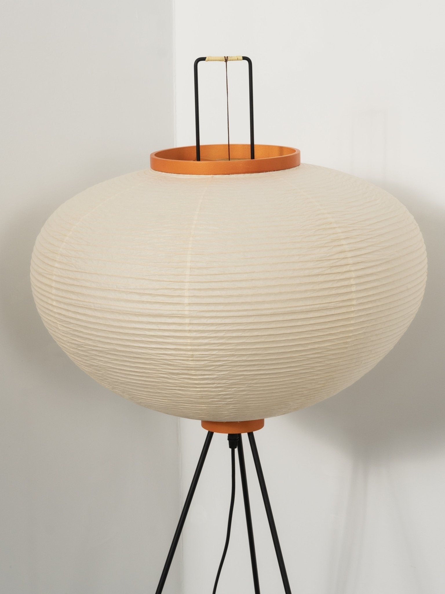 Floor Lamp, Akari Rice Paper Shade, E26/E27, Plug-In, Sculptural