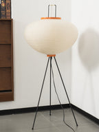Floor Lamp, Akari Rice Paper Shade, E26/E27, Plug-In, Sculptural