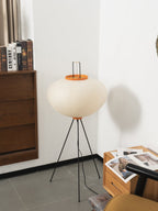 Floor Lamp, Akari Rice Paper Shade, E26/E27, Plug-In, Sculptural