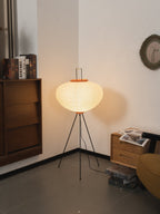 Floor Lamp, Akari Rice Paper Shade, E26/E27, Plug-In, Sculptural