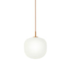 Sandblasted Glass Pendant Lamp, Acorn Shape, 3 Sizes in Orange, Black or White