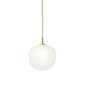 Sandblasted Glass Pendant Lamp, Acorn Shape, 3 Sizes in Orange, Black or White