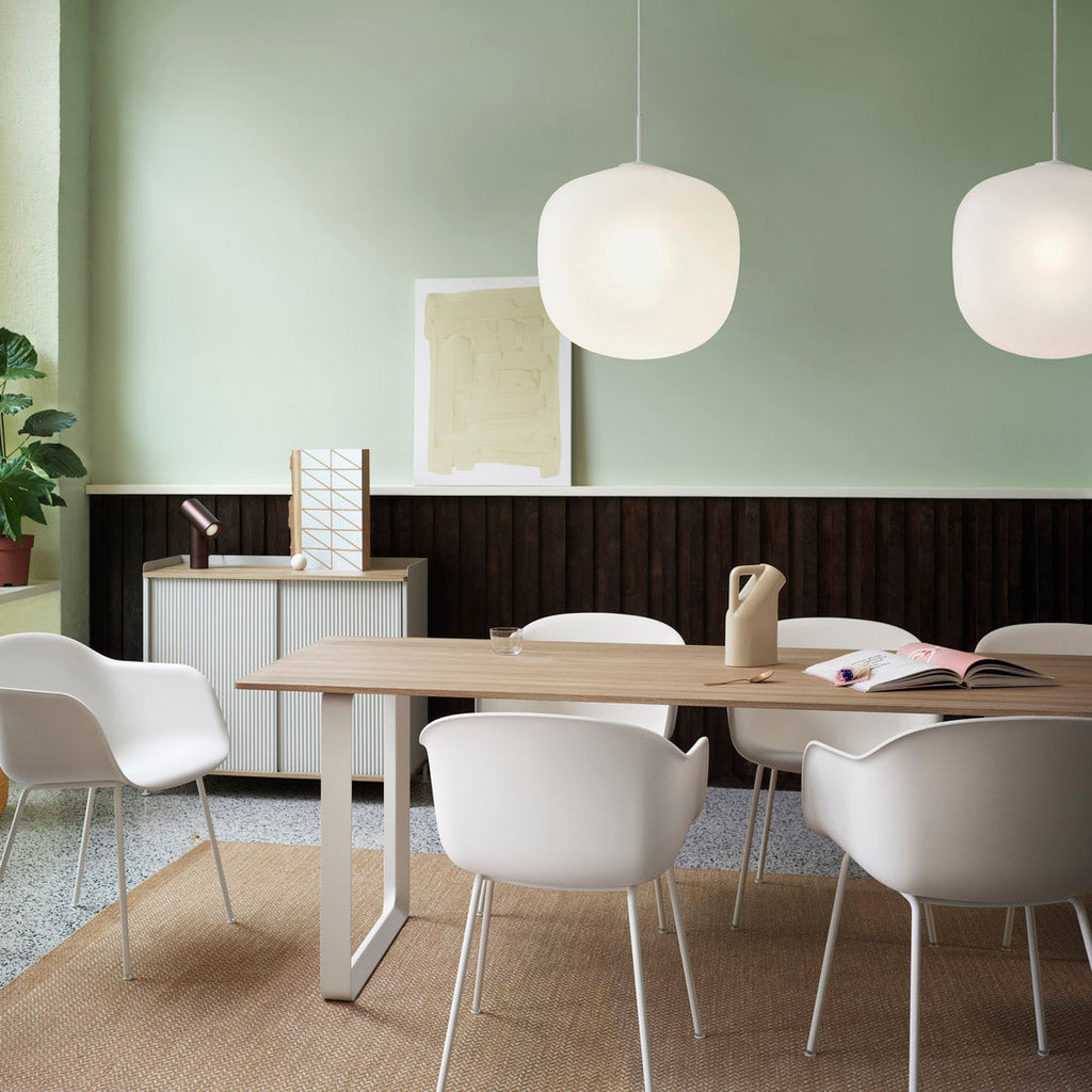 Sandblasted Glass Pendant Lamp, Acorn Shape, 3 Sizes in Orange, Black or White