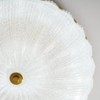 Ceiling Light, Frosted Sand Glass Shade, Integrated LED, Gold Trim
