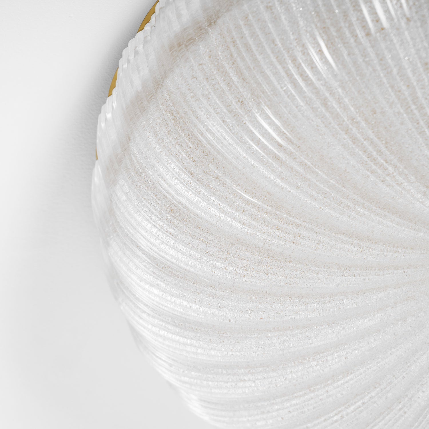 Ceiling Light, Frosted Sand Glass Shade, Integrated LED, Gold Trim