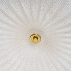 Ceiling Light, Frosted Sand Glass Shade, Integrated LED, Gold Trim