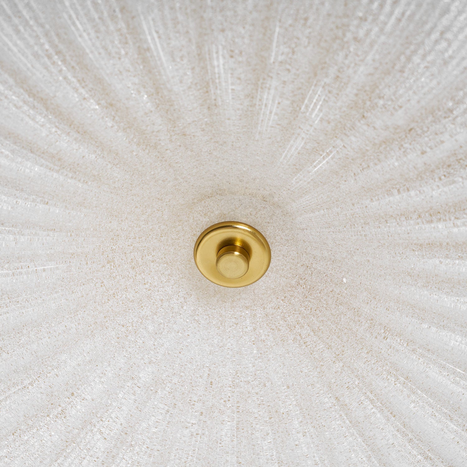 Ceiling Light, Frosted Sand Glass Shade, Integrated LED, Gold Trim