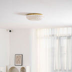 Frosted glass ceiling light shown flush against the ceiling