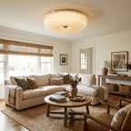 Side profile of the flush frosted glass ceiling light
