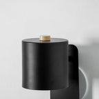 Væglampe, roterbar metalcylinder, stiktilslutning, E26, 350-graders skærm