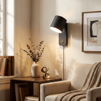 White cylinder wall lamp on plain background showing full shape