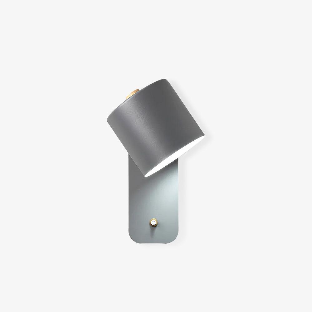 Væglampe, drejelig cylindergardin, E26/E27, metal, mat finish
