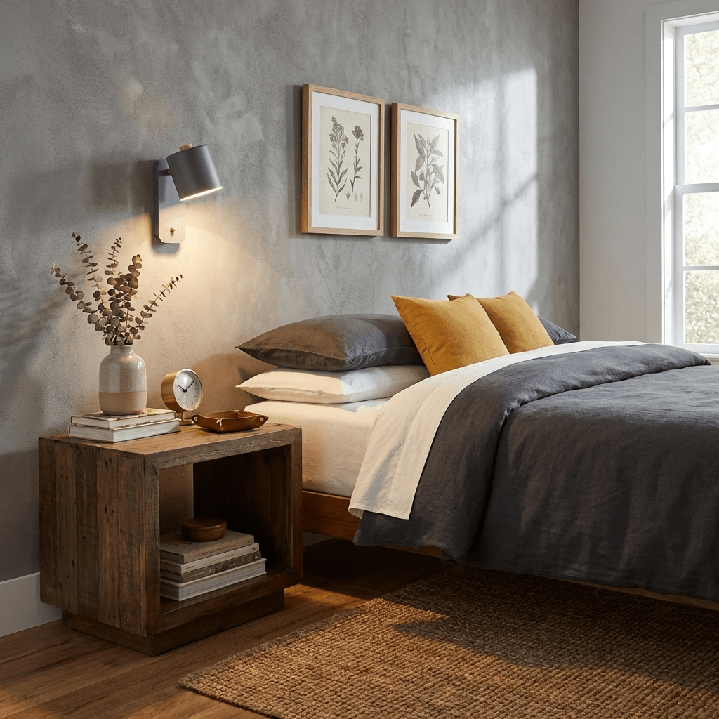 Cylinder wall lamp with adjustable shade against light wall