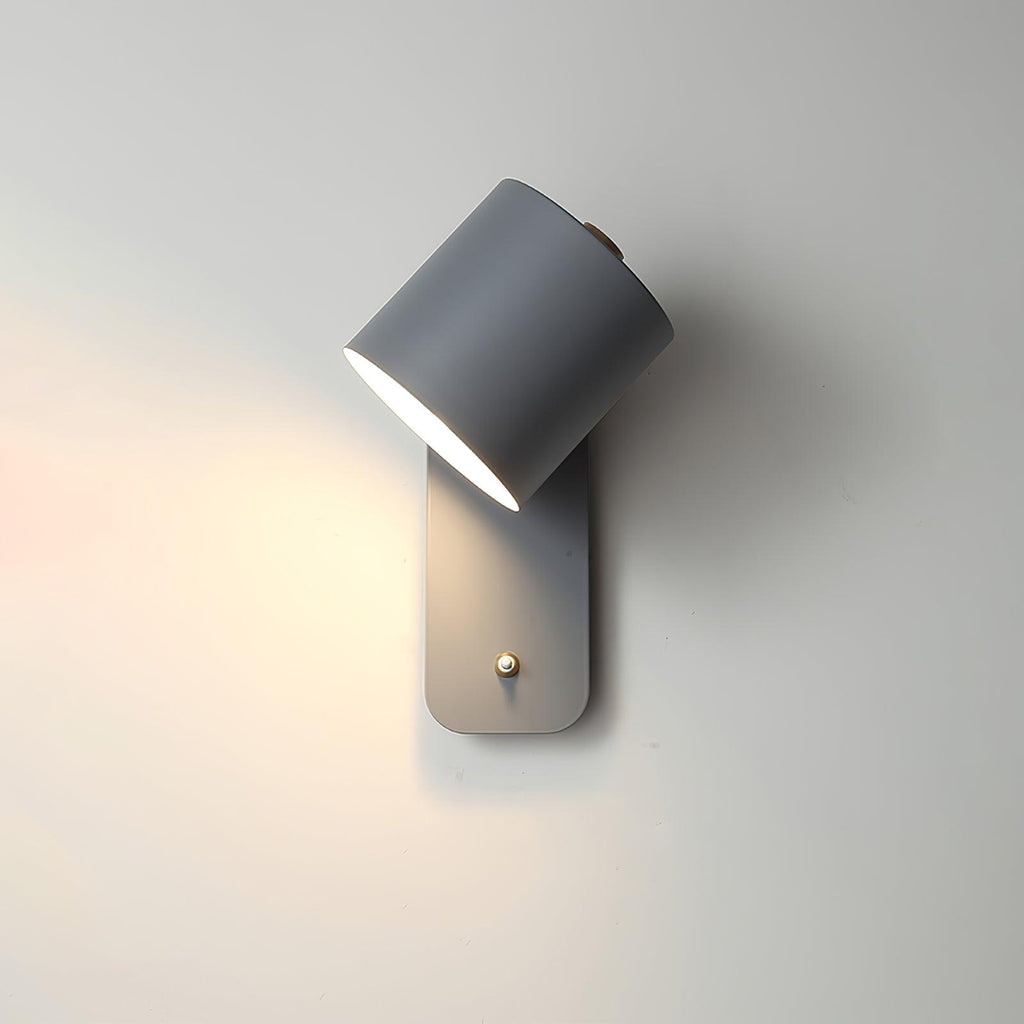 Væglampe, drejelig cylindergardin, E26/E27, metal, mat finish