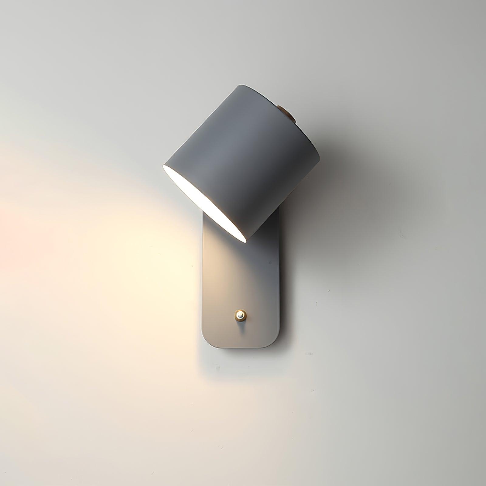 Væglampe, drejelig cylindergardin, E26/E27, metal, mat finish