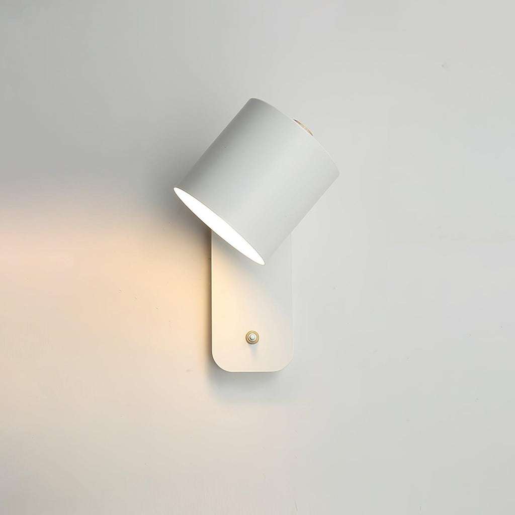 Væglampe, drejelig cylindergardin, E26/E27, metal, mat finish