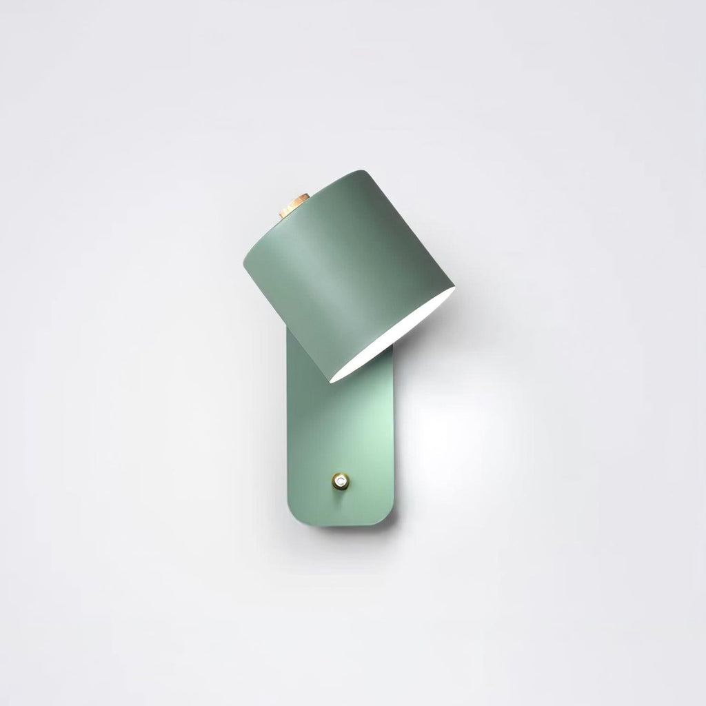 Væglampe, drejelig cylindergardin, E26/E27, metal, mat finish