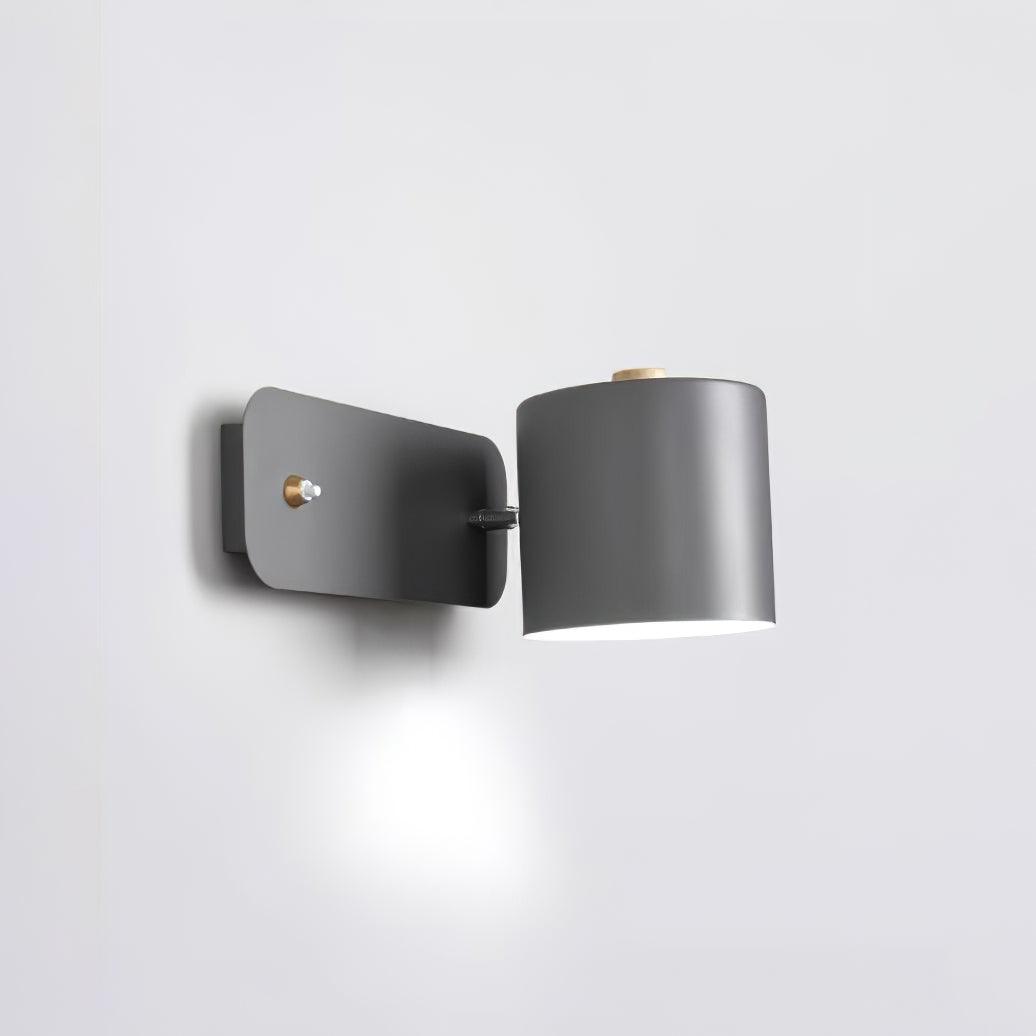 Væglampe, drejelig cylindergardin, E26/E27, metal, mat finish