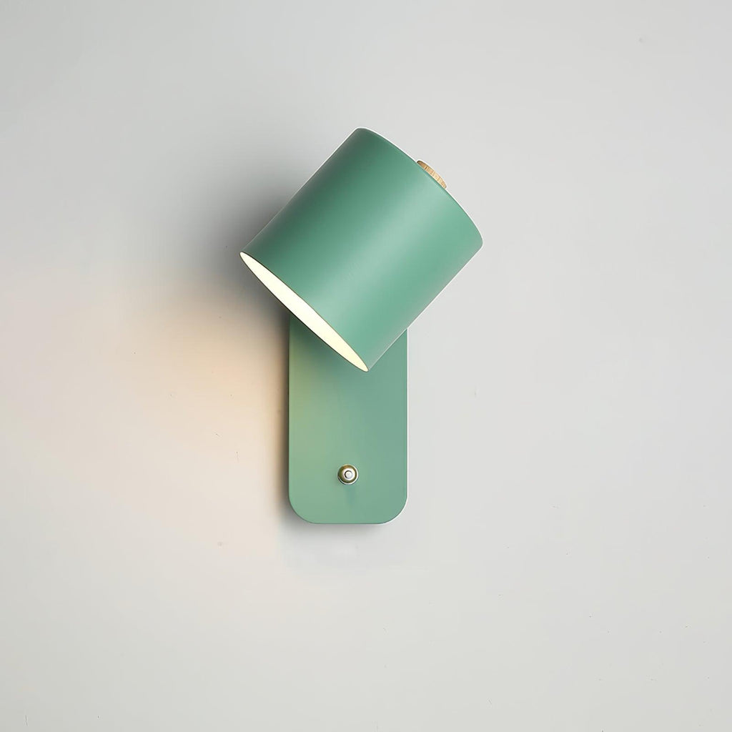 Væglampe, drejelig cylindergardin, E26/E27, metal, mat finish