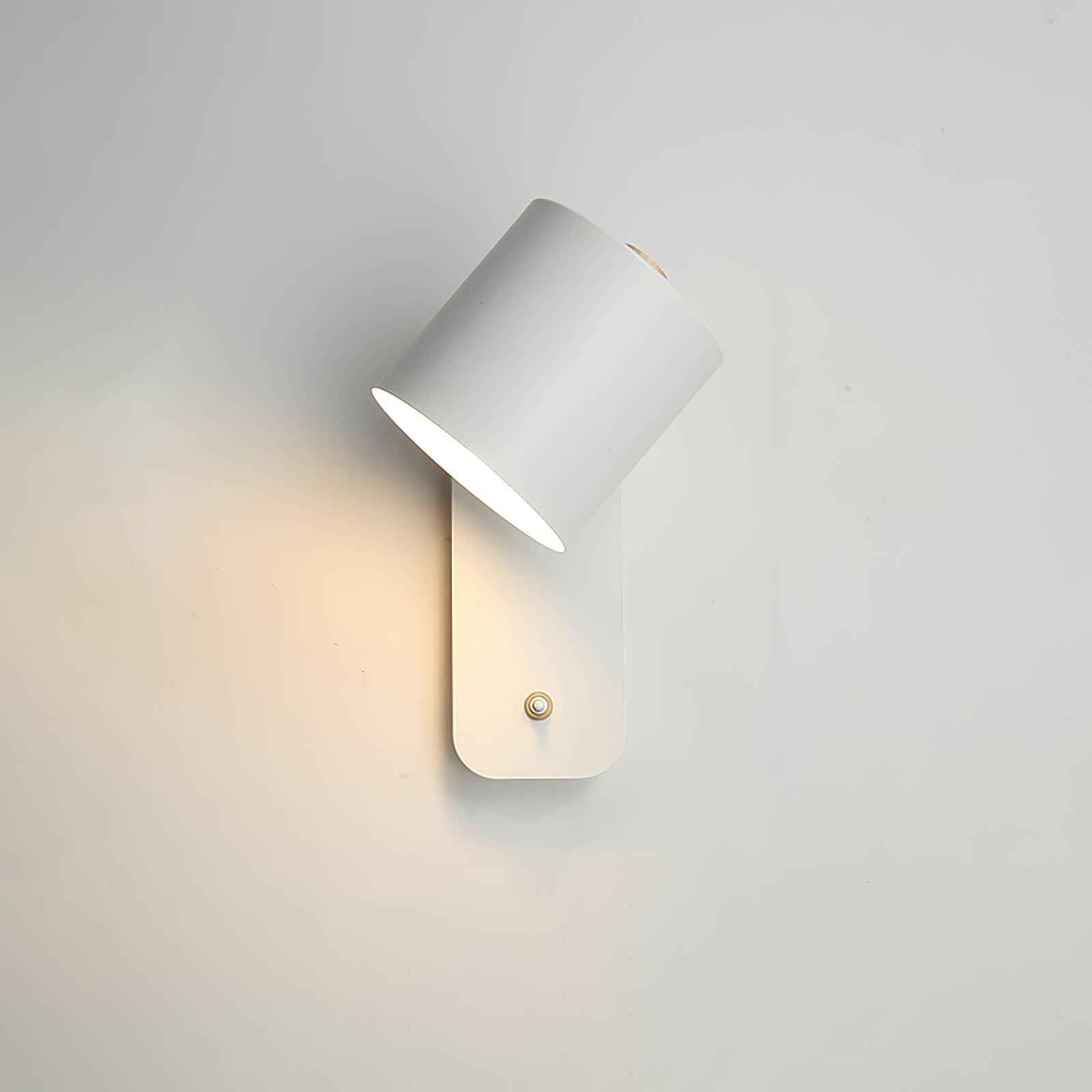 Væglampe, drejelig cylindergardin, E26/E27, metal, mat finish