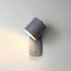 Væglampe, drejelig cylindergardin, E26/E27, metal, mat finish