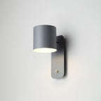 Væglampe, drejelig cylindergardin, E26/E27, metal, mat finish