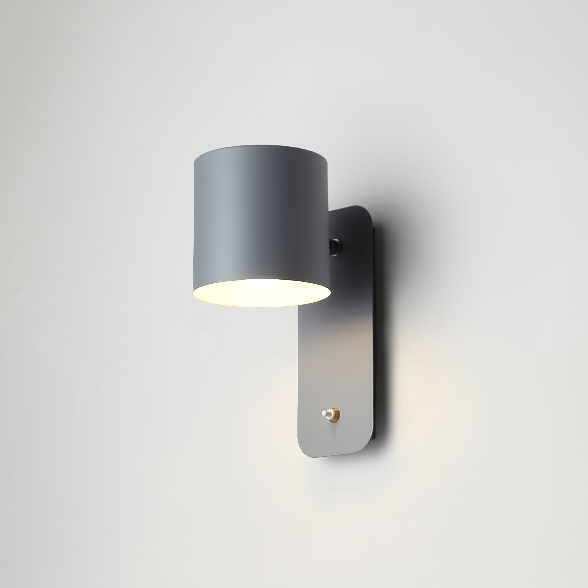 Væglampe, drejelig cylindergardin, E26/E27, metal, mat finish