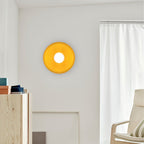 Circular Ceiling Light Glass Shade And 12-Inch Flush Mount